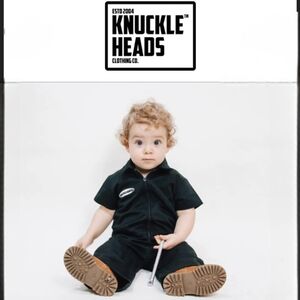 Knuckleheads Black Grease Monkey Mechanics Coverall For Children 12-18 Months